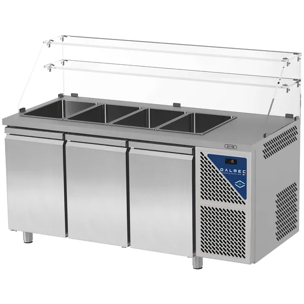 Saladette med 2 glasshyller