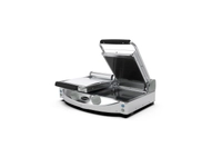 Spidoglass pressgrill dobbel, riflet topplate/flat bunnplate