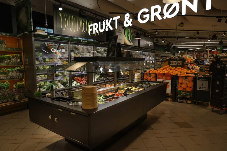 Foodtech salatbar 5 GN med glassoverbygg