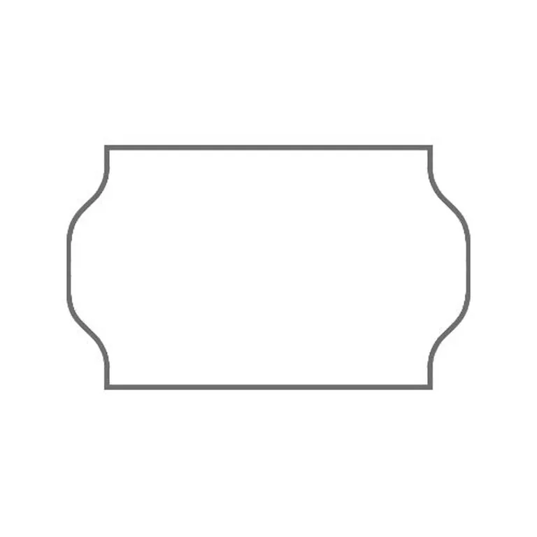 Meto etiketter hvit, 26*16 lim 2