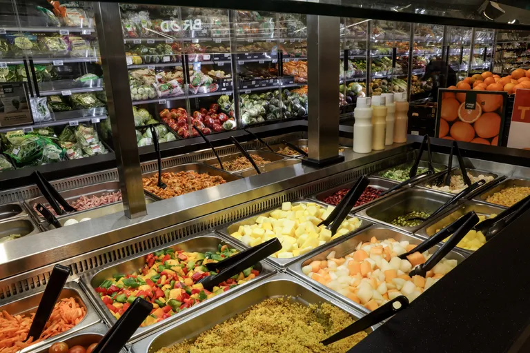 Foodtech salatbar 5 GN med glassoverbygg