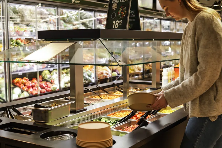Foodtech salatbar 5 GN med glassoverbygg
